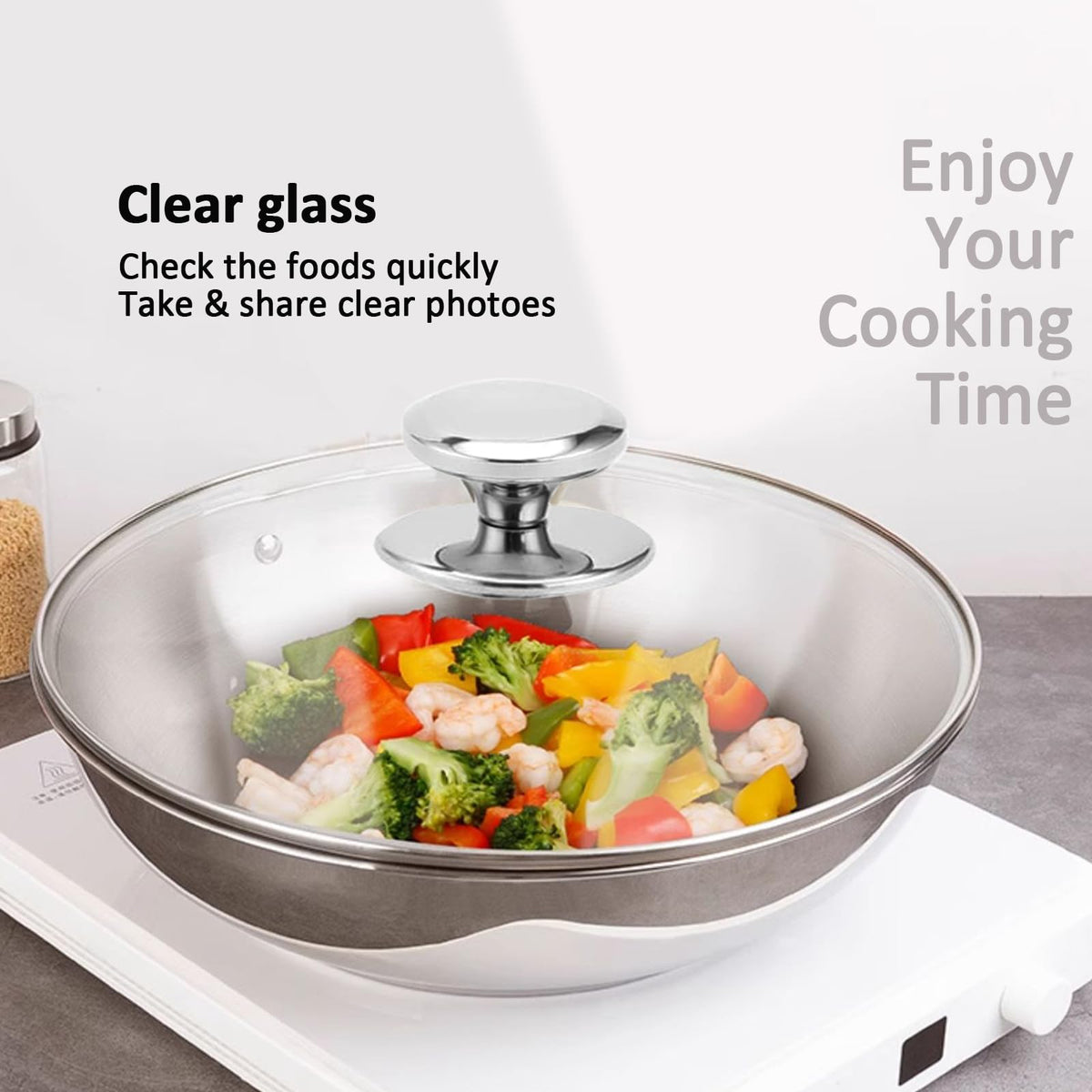 14 Inch Glass Lid with Steam Vent W290565