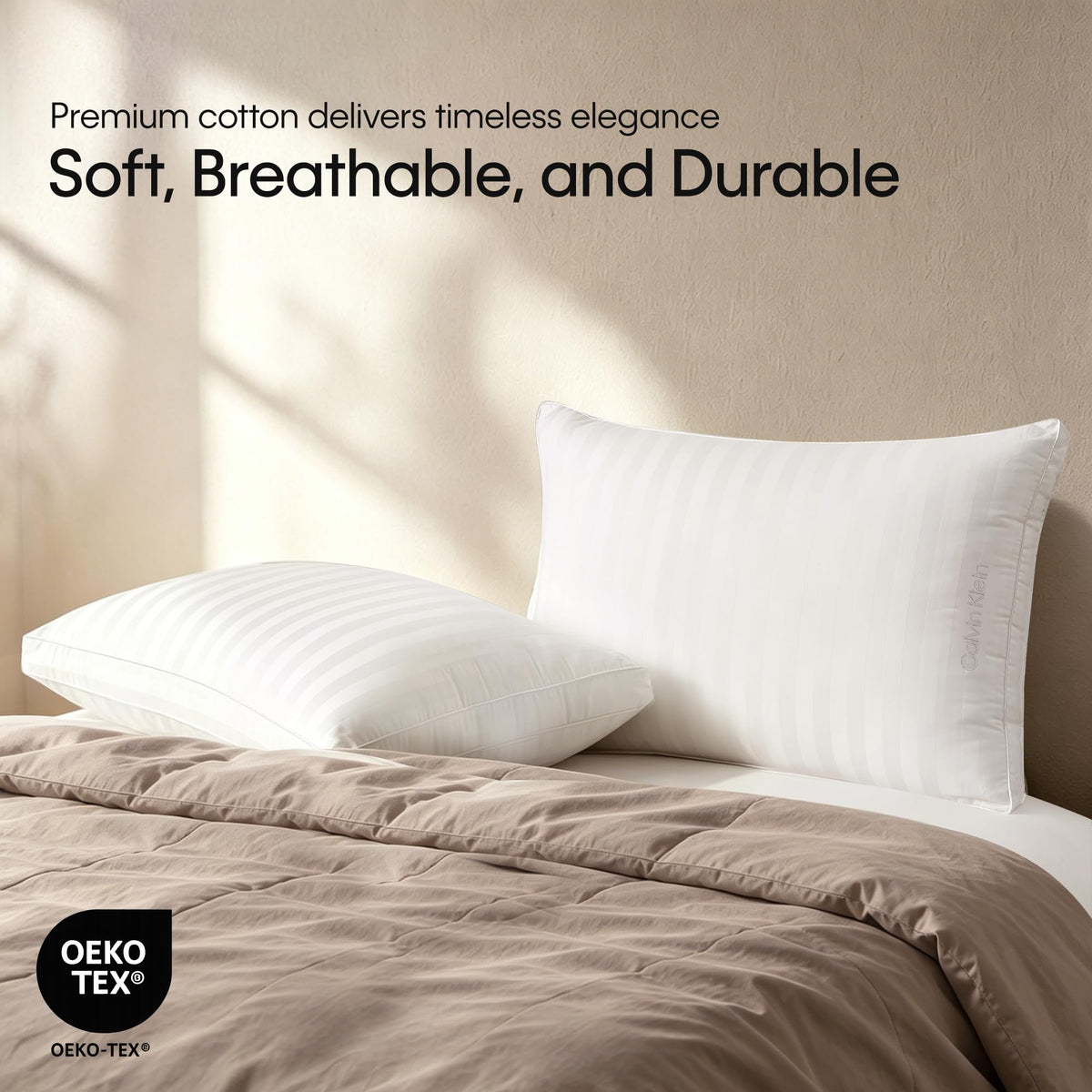 King Size Set of 2 Medium Soft Bed Pillows K974658