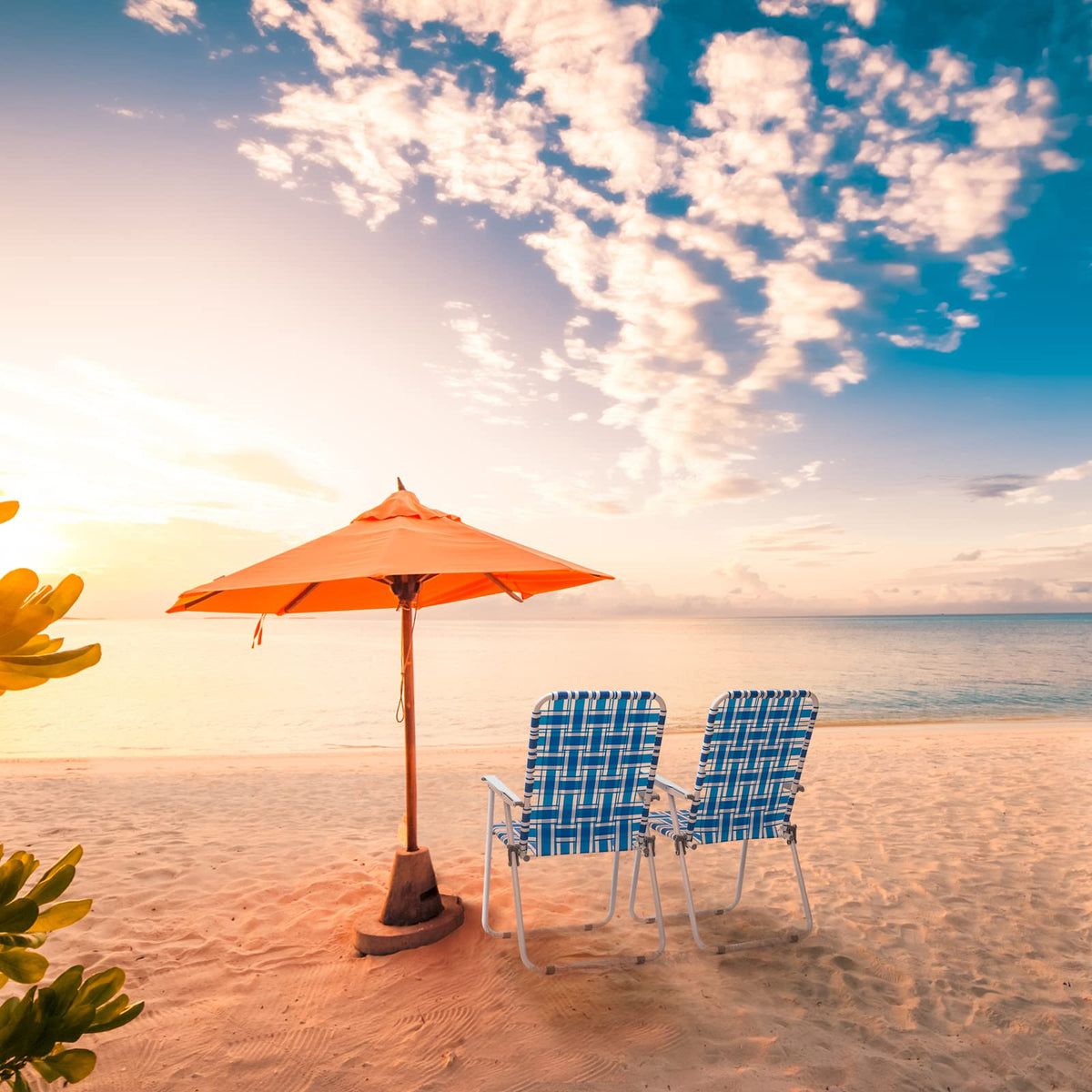 Folding Webbed Lawn Beach Chair I523