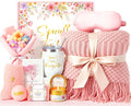 Spa Gift Basket with Blanket Candle Bath Bomb H882466