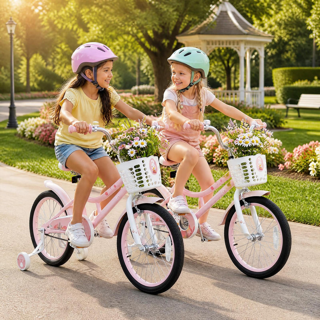 18 Inch Girls Bike with Basket W2204