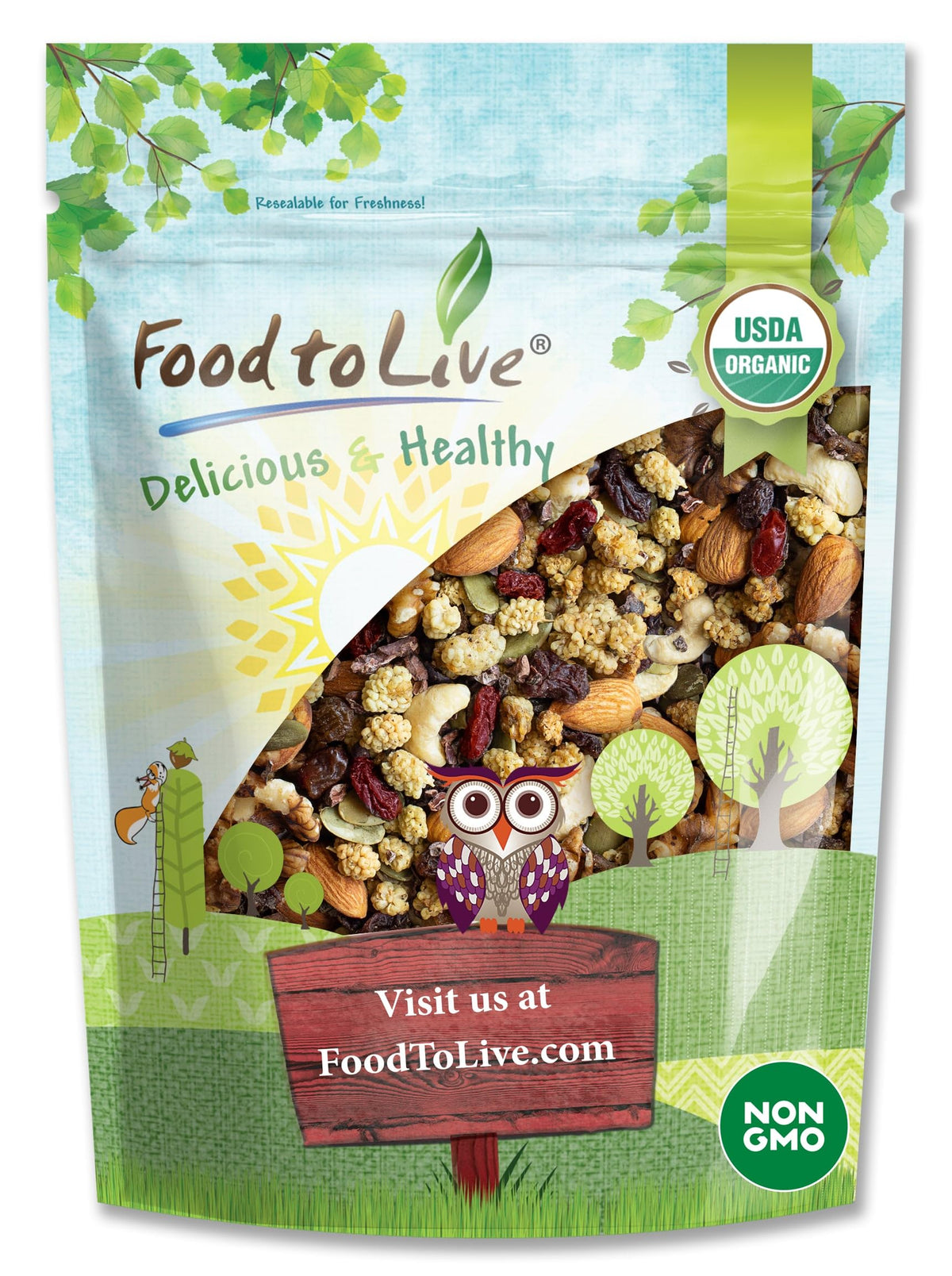 Organic Raw Snack Mix, 8 Ounces Z444
