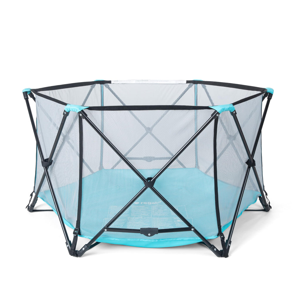 Foldable 6-Panel Baby Playpen with Mesh Sides G34209
