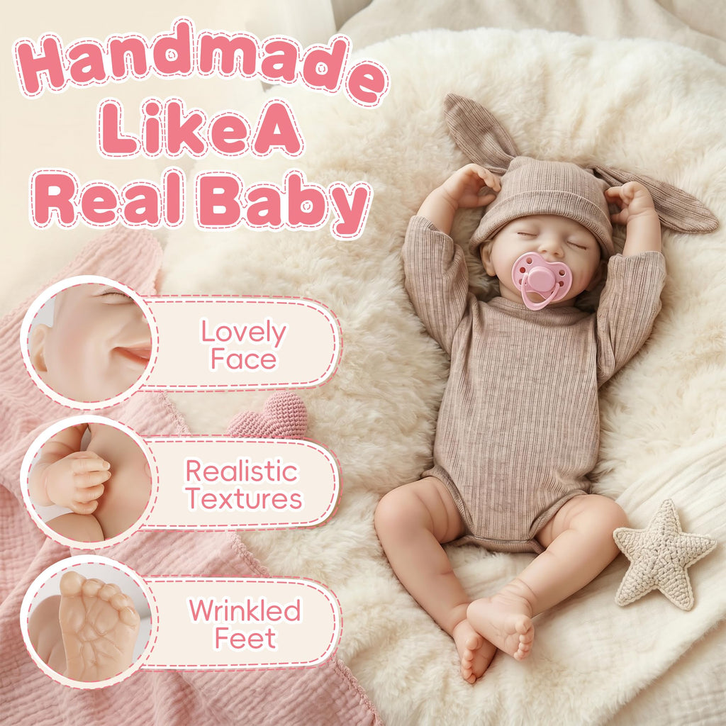 20 Inch Lifelike Reborn Baby Doll with Soft Vinyl Body W39153