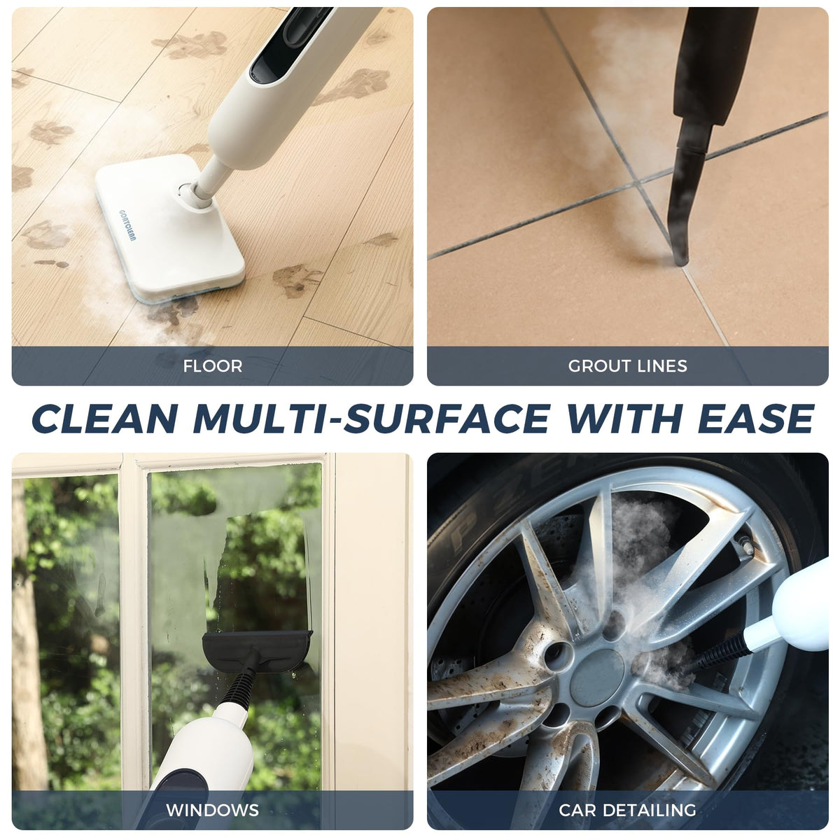 11-in-1 Dual-Mode Steam Mop, 13.5 Fl Oz Steam Cleaner F2480