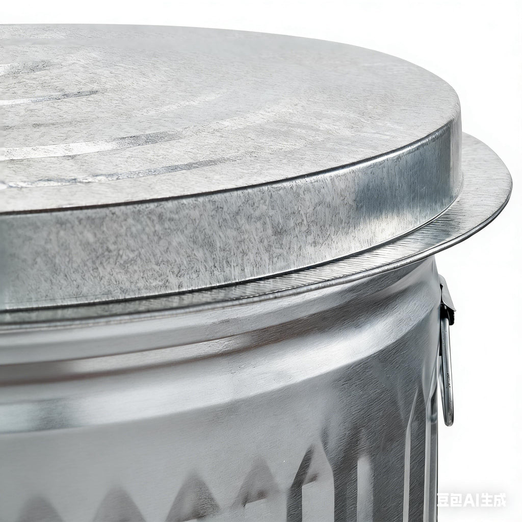 31 Gallon Galvanized Steel Trash Can with Lid X437172