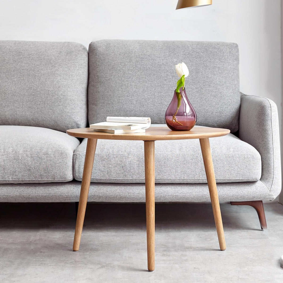 Oval Solid Oak Wood Coffee Table P1542