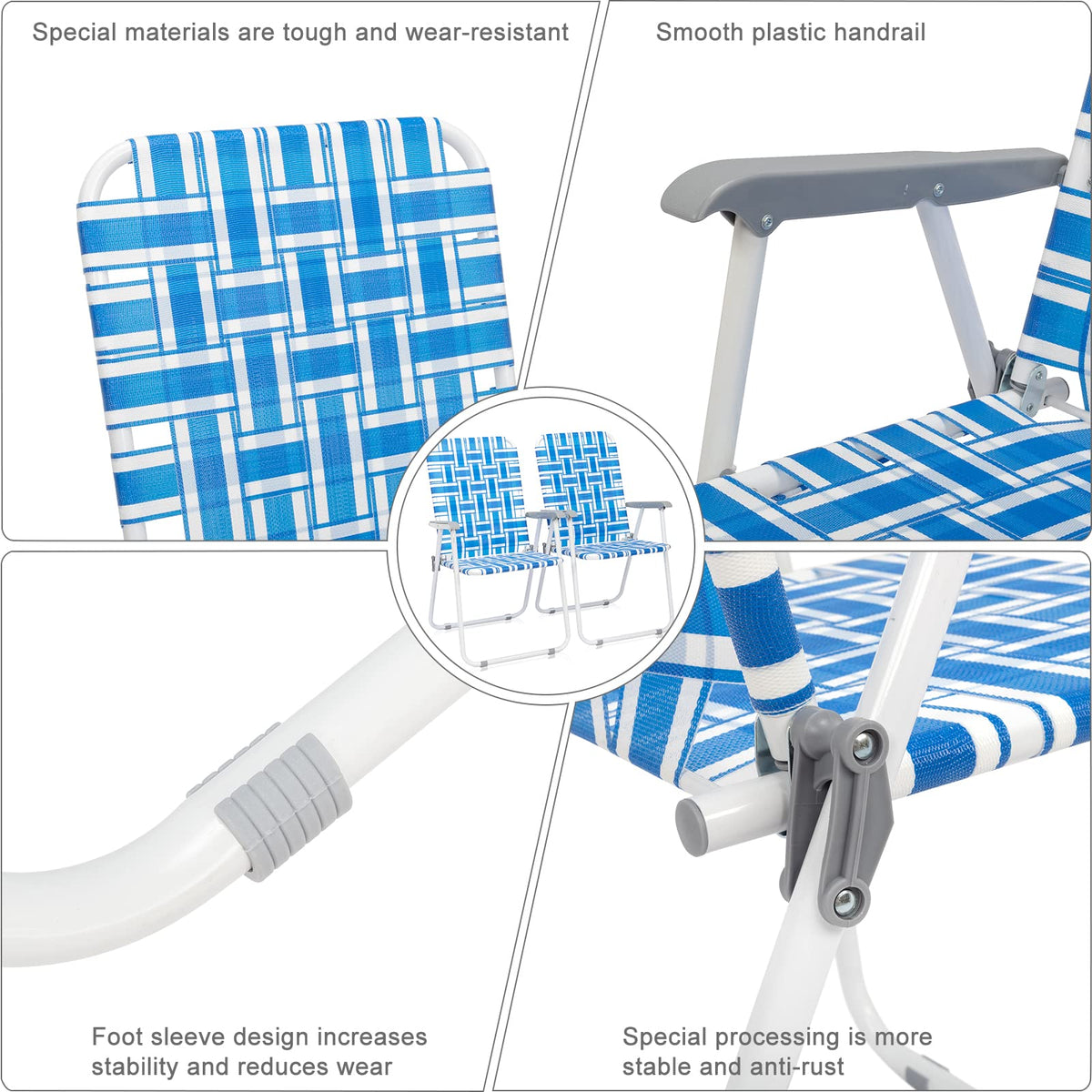 Folding Webbed Lawn Beach Chair I523