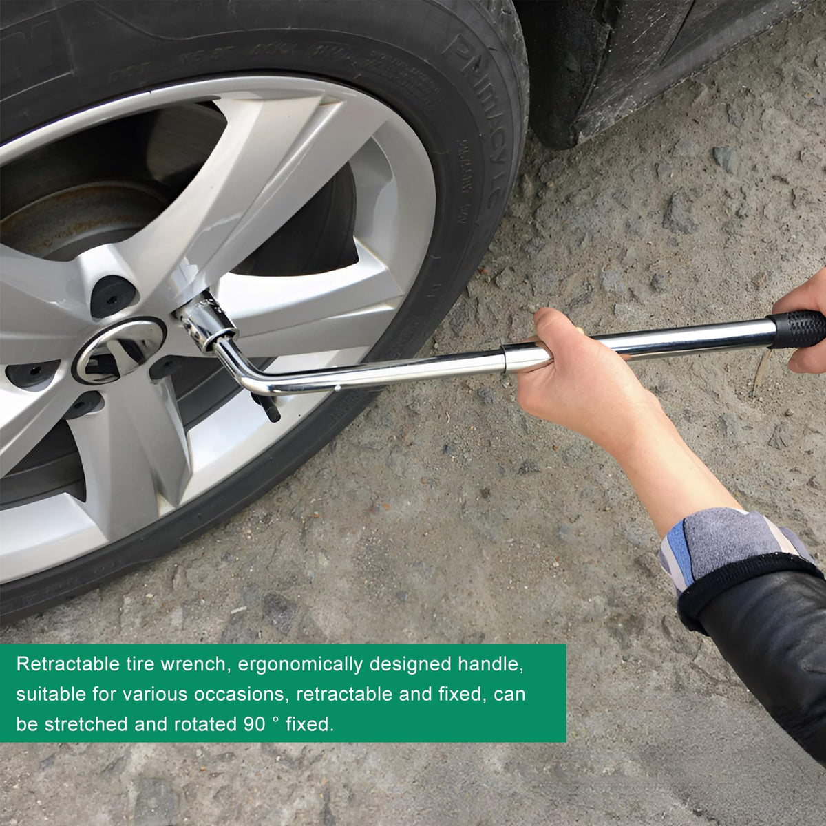 2 Ton Portable Scissor Jack Kit with Lug Wrench Q626