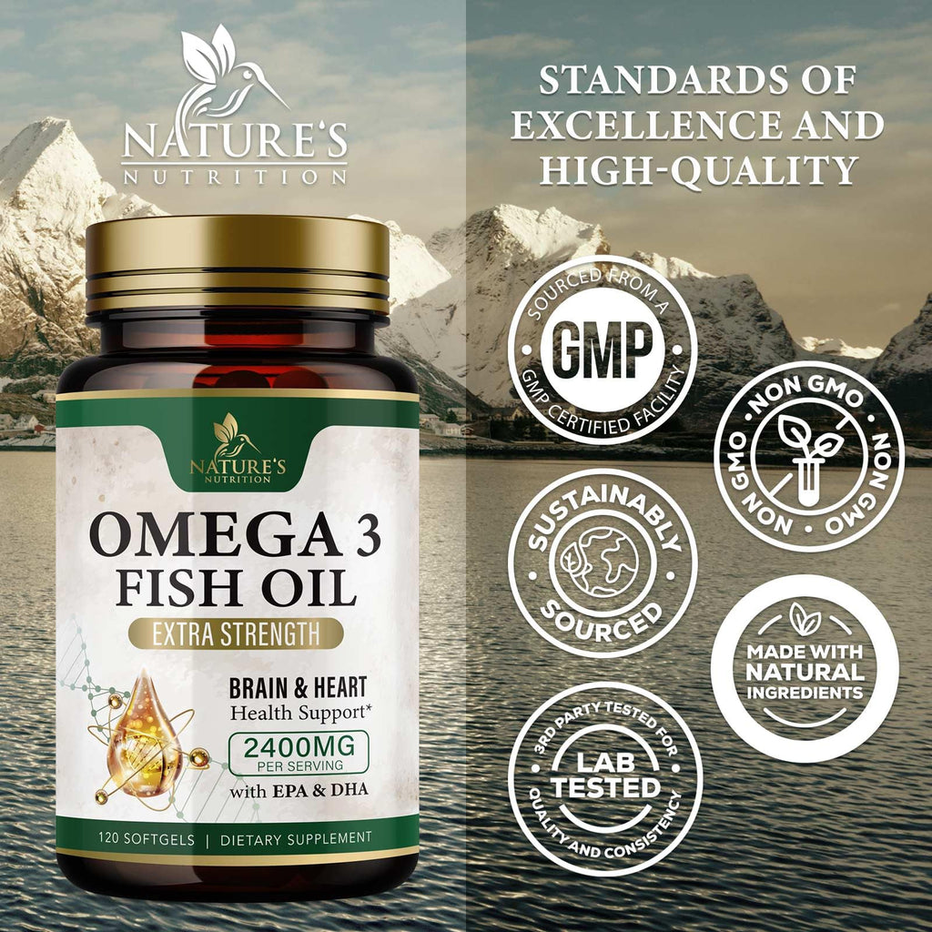 Omega 3 Fish Oil 2400mg 120 Softgels F72049