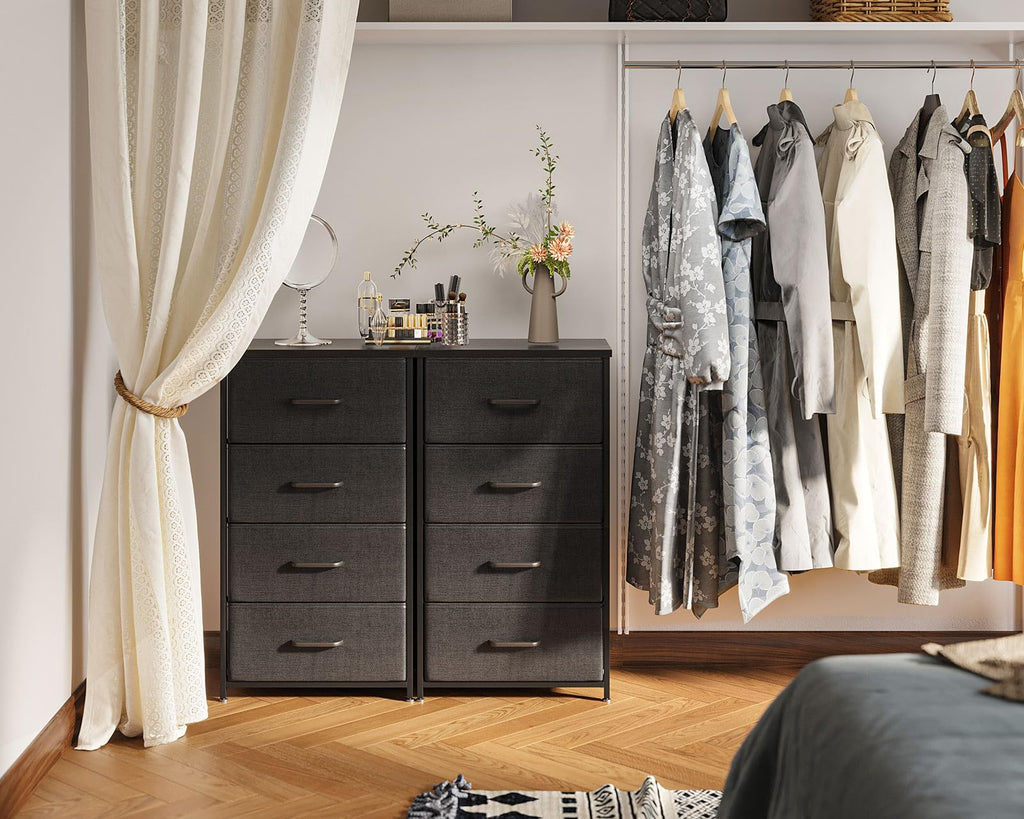 Black 4 Drawer Small Dresser H29757