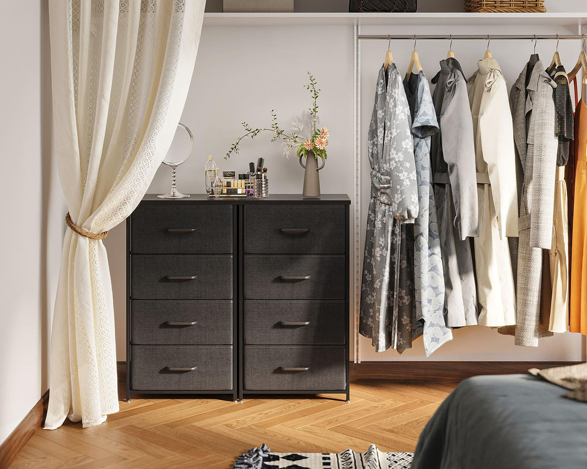 Black 4 Drawer Small Dresser H29757