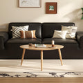 Oval Solid Oak Wood Coffee Table P1542
