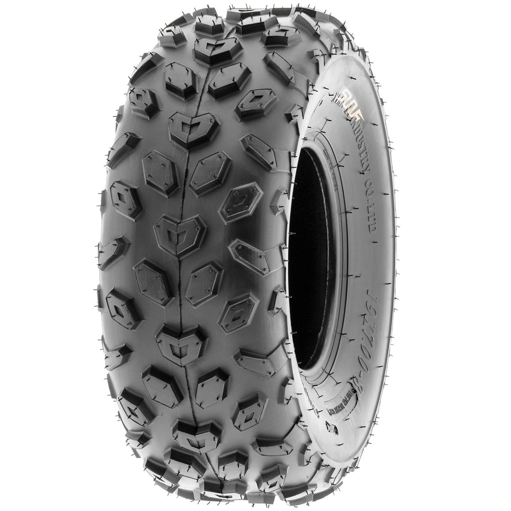 19x7-8 Knobby ATV & Go Kart Tires, Tubeless Pair of 2 E658