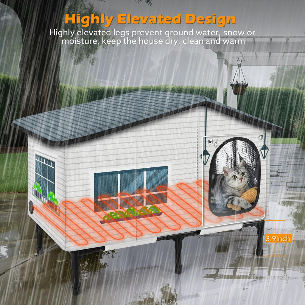 Weatherproof Heated Insulated Cat House I284613