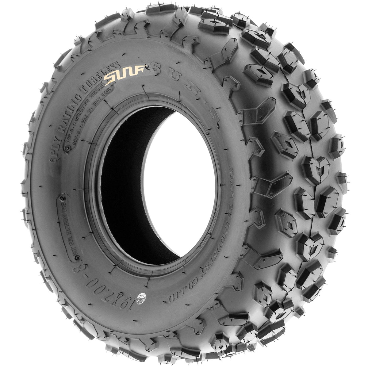 19x7-8 Knobby ATV & Go Kart Tires, Tubeless Pair of 2 E658
