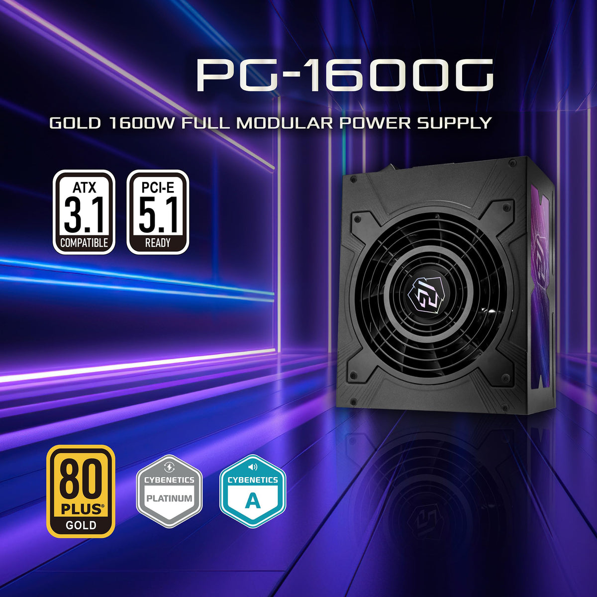 1600W Fully Modular ATX 3.1 Power Supply A588