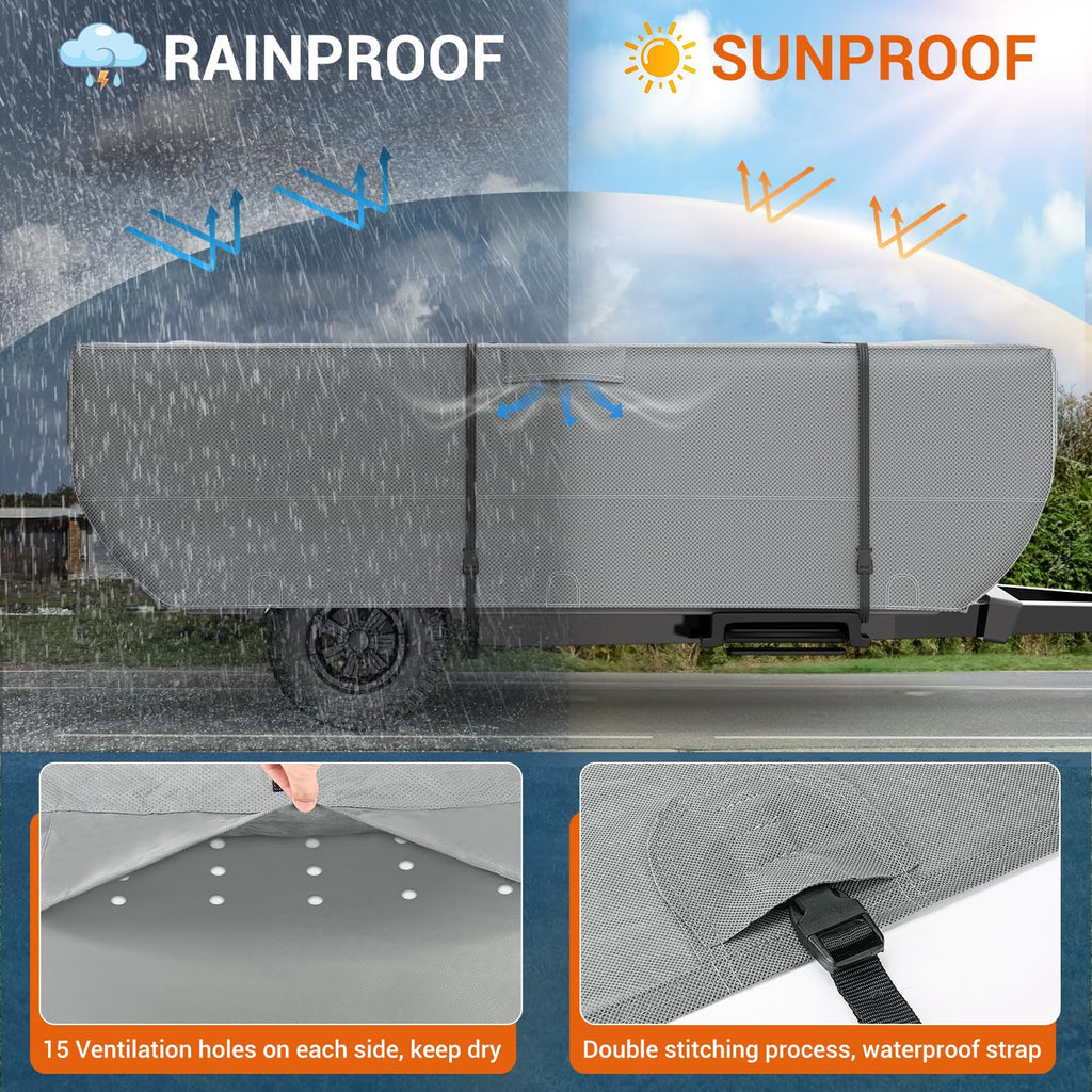 Folding Camper Cover Fits 10'-12' Trailers X9224