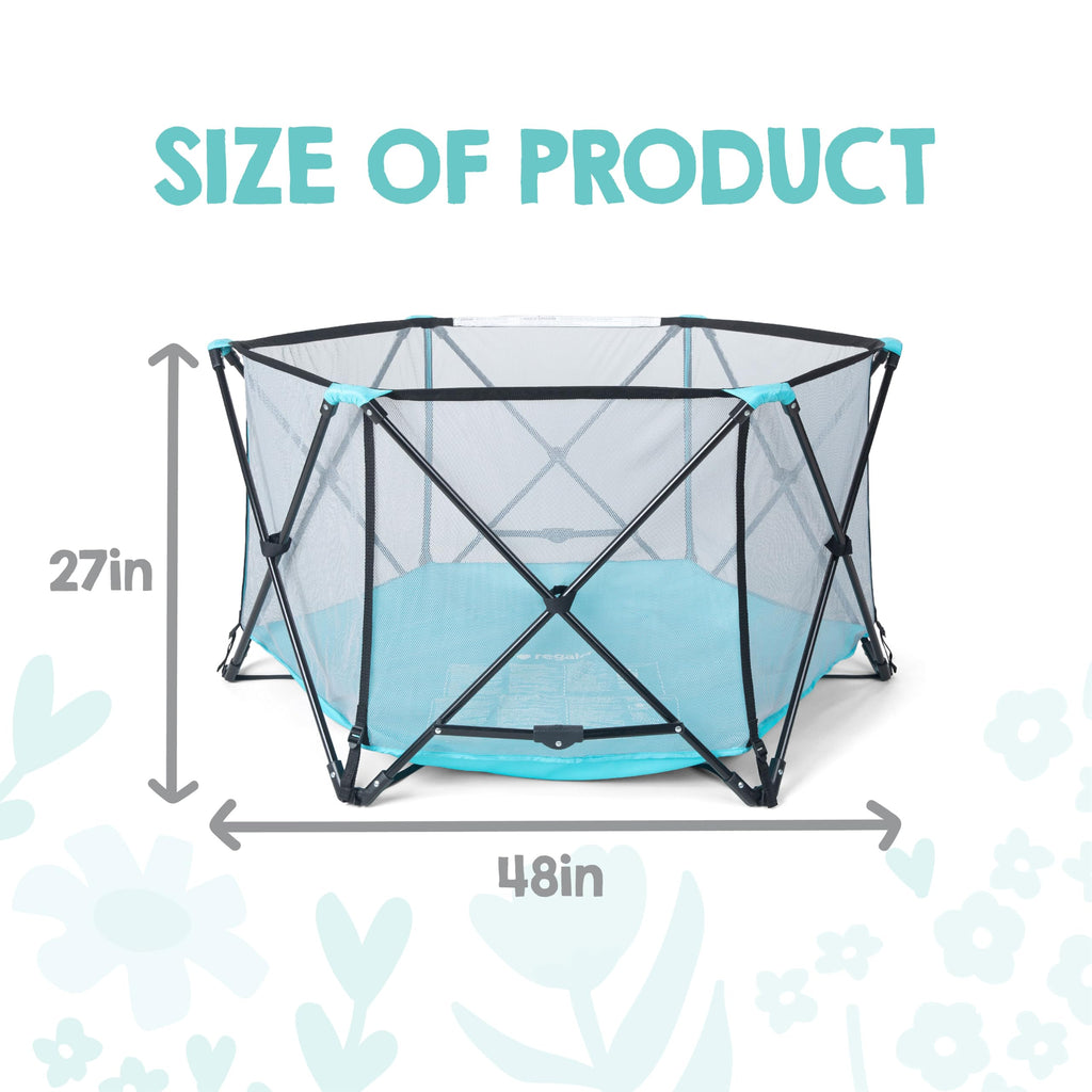 Foldable 6-Panel Baby Playpen with Mesh Sides G34209