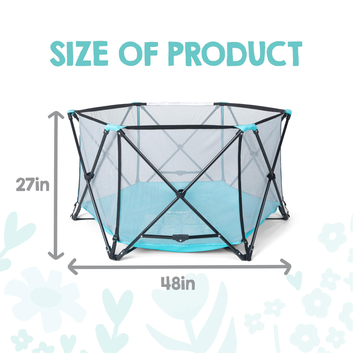 Foldable 6-Panel Baby Playpen with Mesh Sides G34209