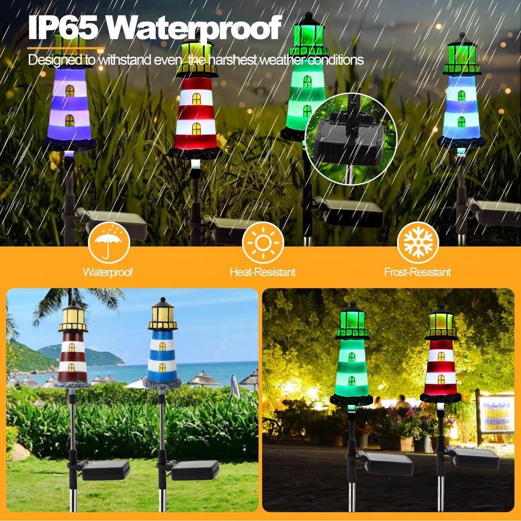 2 Pack IP65 Waterproof Solar Stake Lights N967033