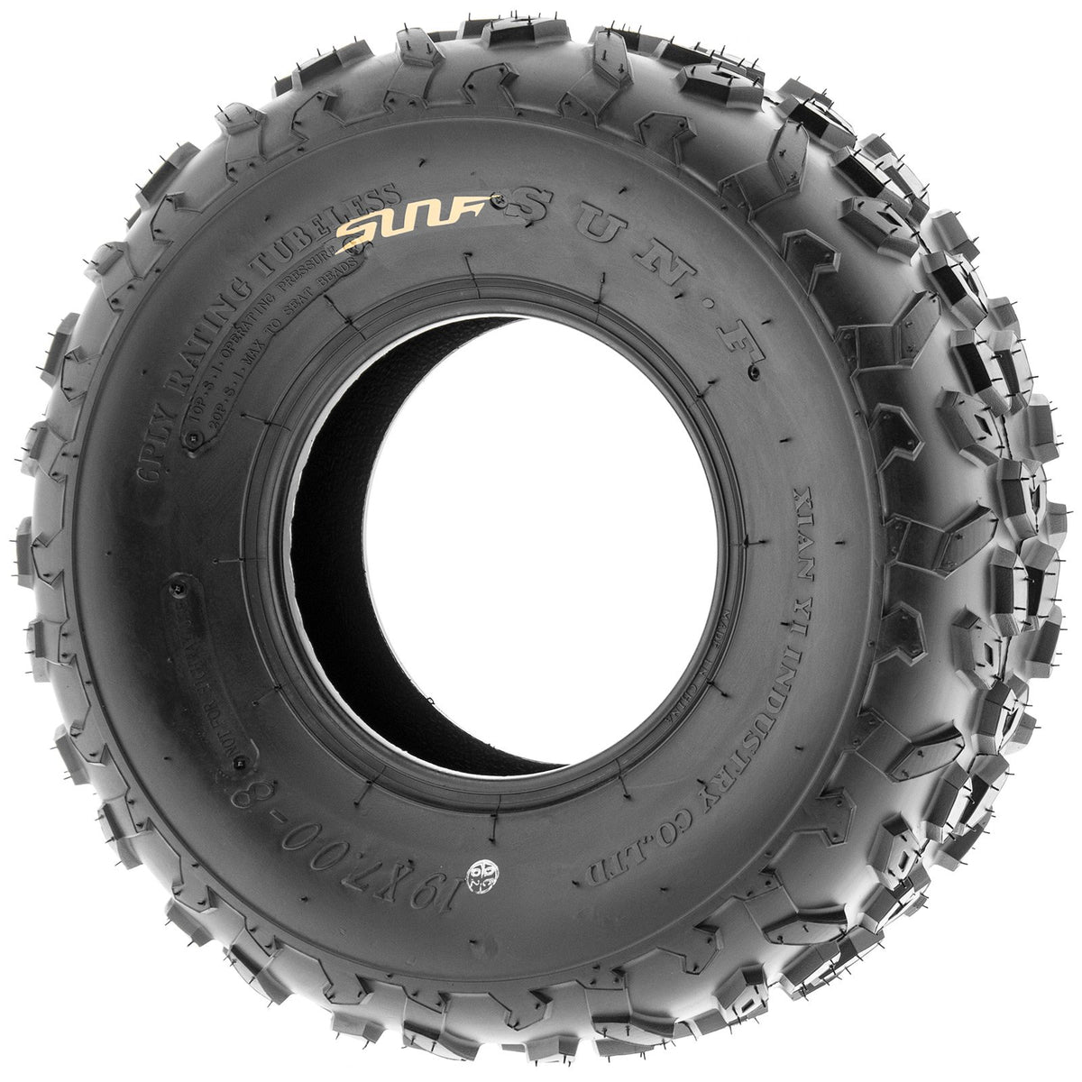 19x7-8 Knobby ATV & Go Kart Tires, Tubeless Pair of 2 E658