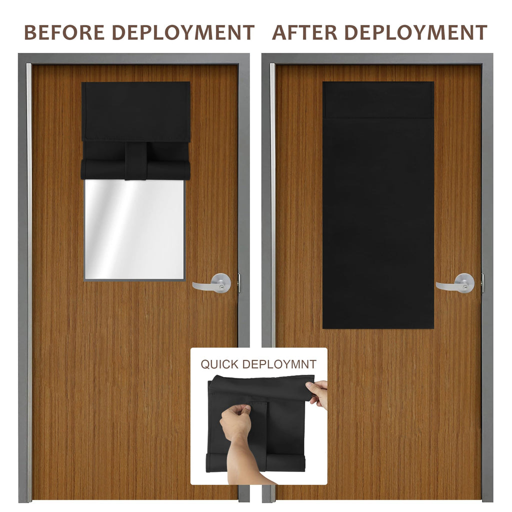Blackout Door Curtain 8W x 36L Black 1 Panel W7607
