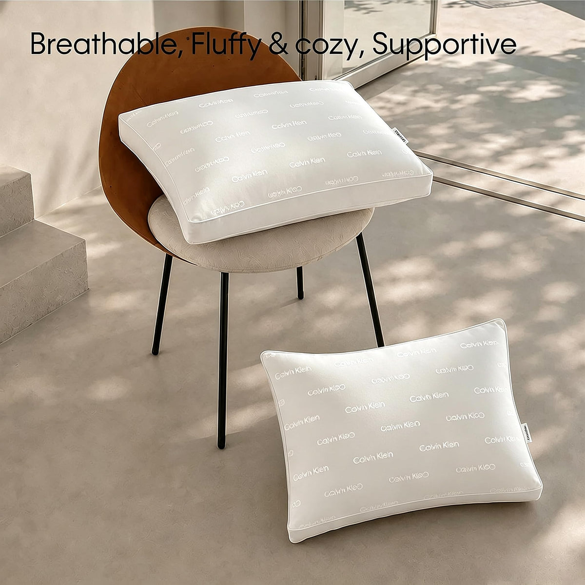 Queen Size Set of 2 Medium Soft Pillows X107094
