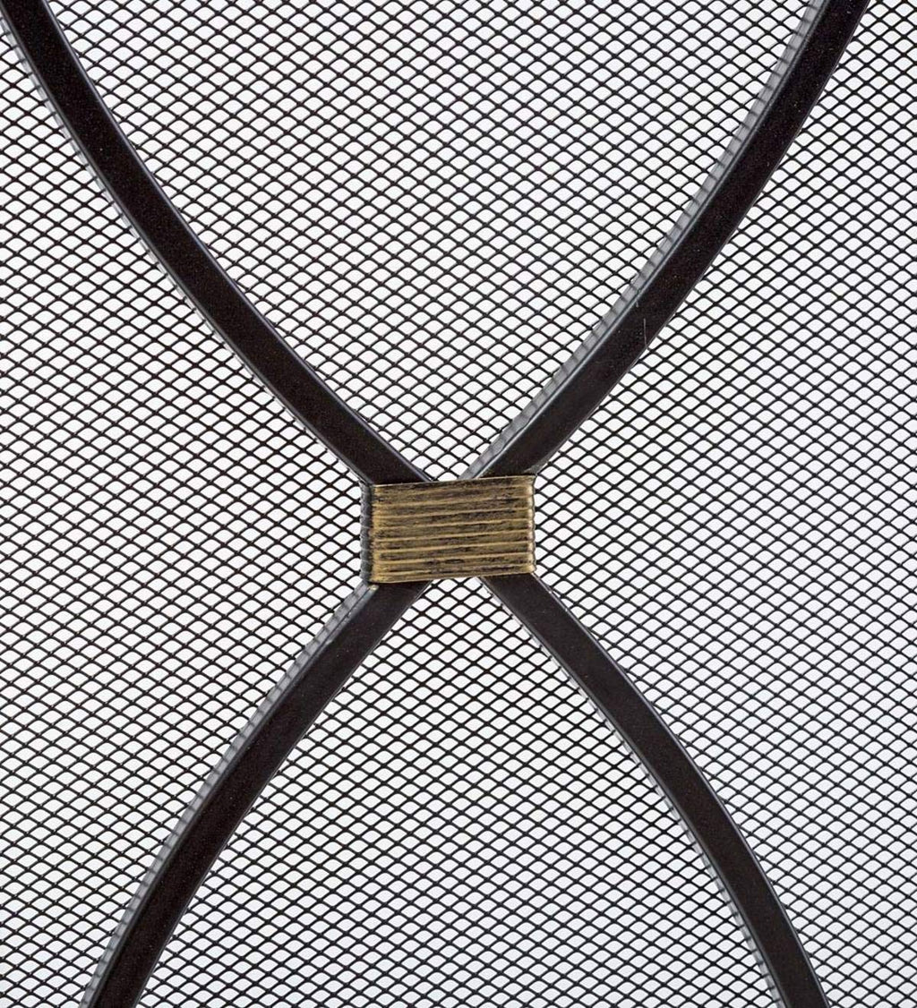 Black Metal Fireplace Screen I511