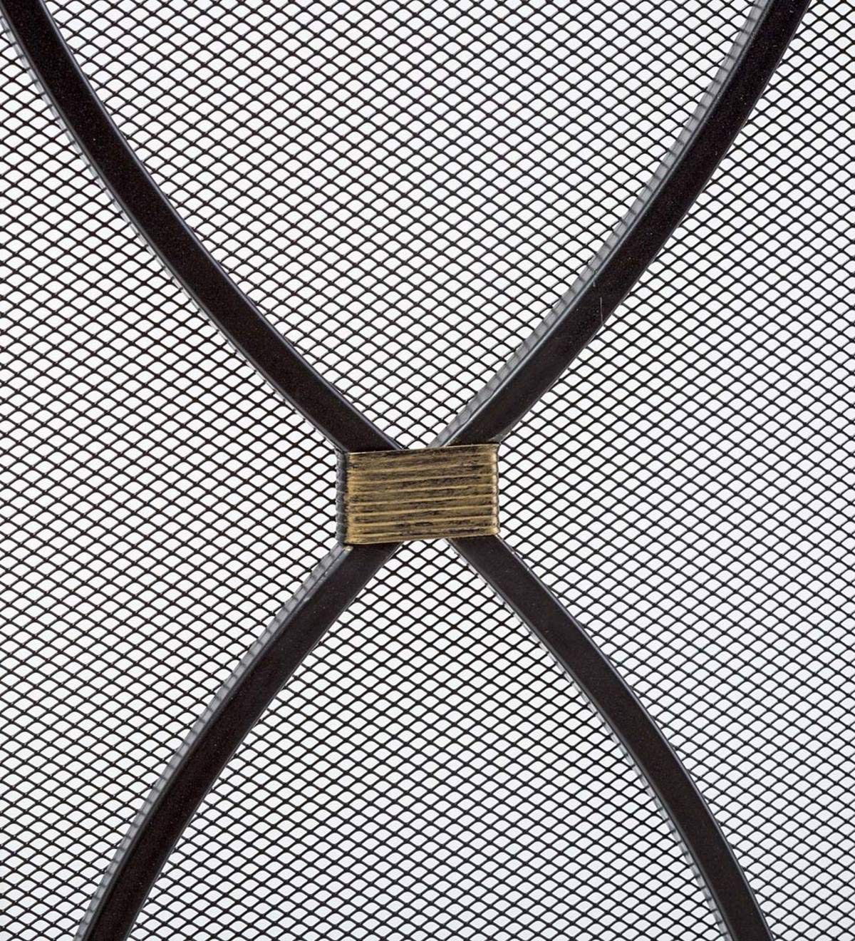 Black Metal Fireplace Screen I511