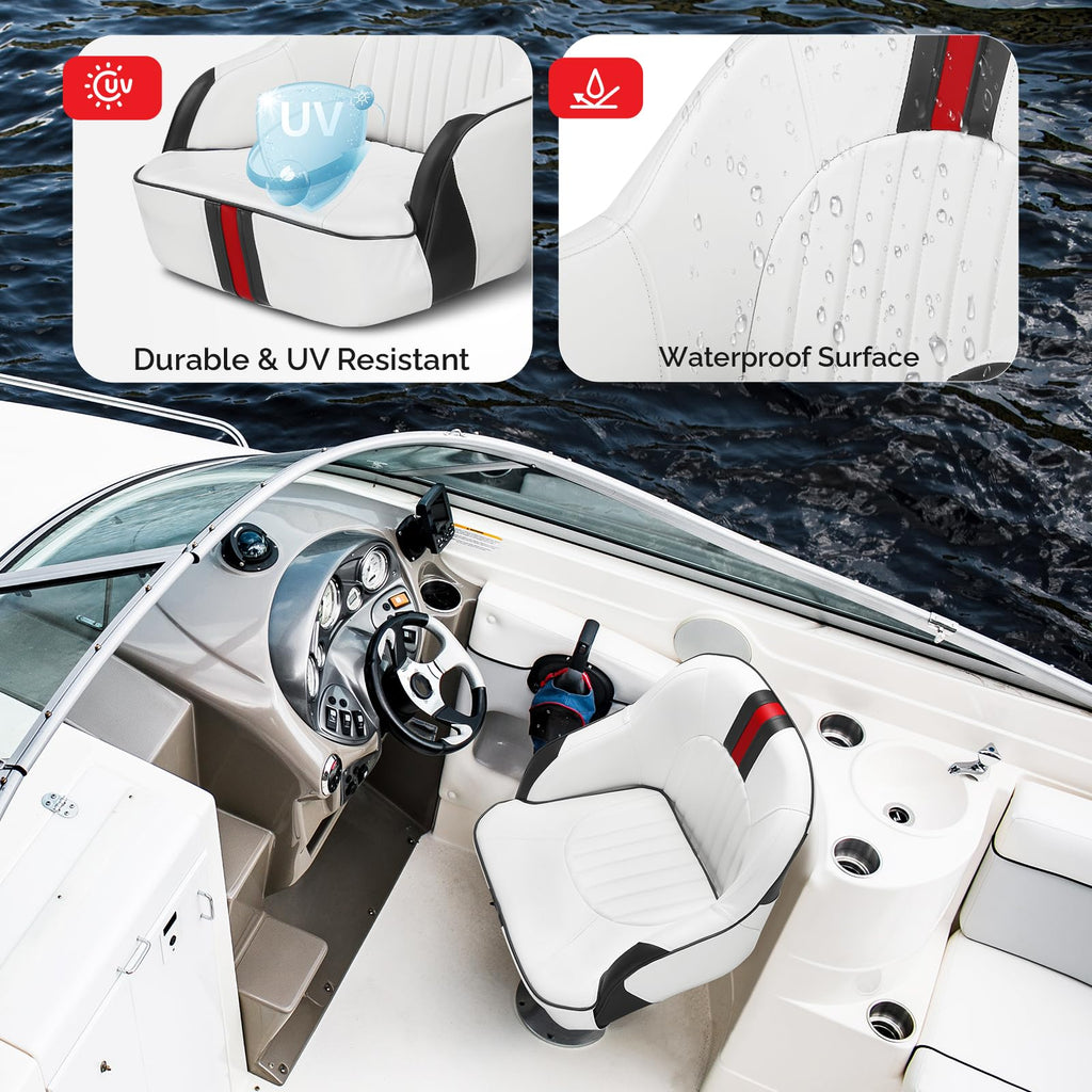 Pontoon Boat Captain Bucket Seat with Cover R818