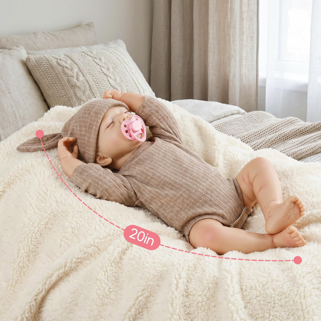 20 Inch Lifelike Reborn Baby Doll with Soft Vinyl Body W39153
