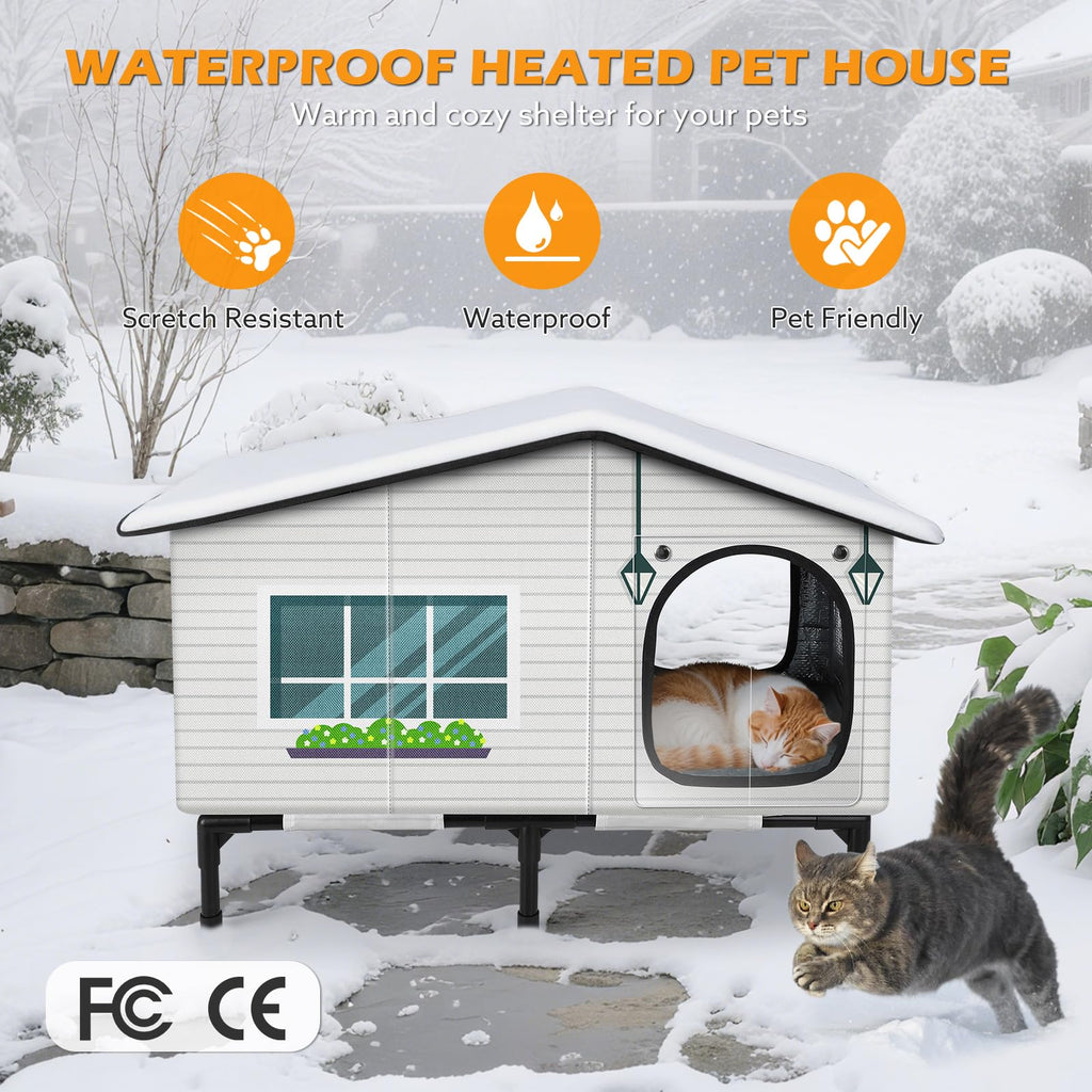 Weatherproof Heated Insulated Cat House I284613