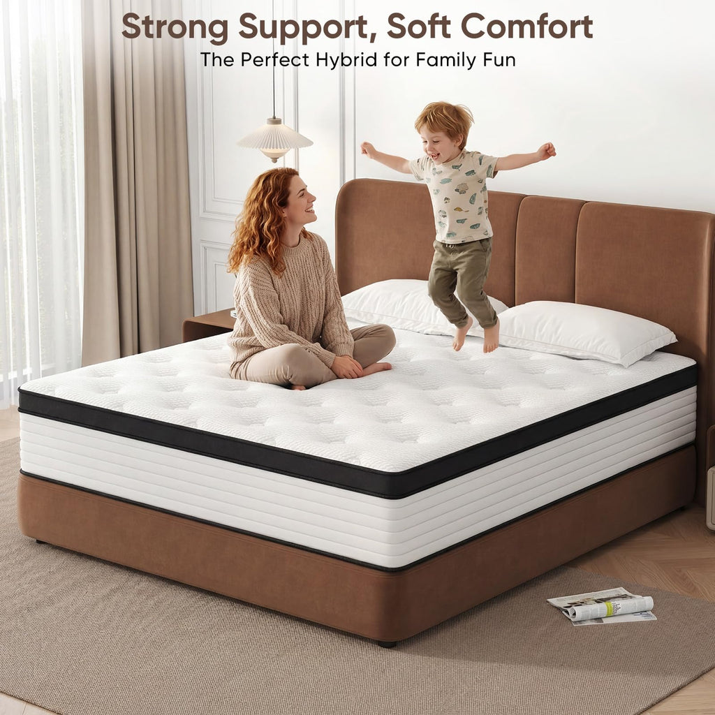 12 Inch Medium Firm Hybrid Memory Foam Mattress I309521