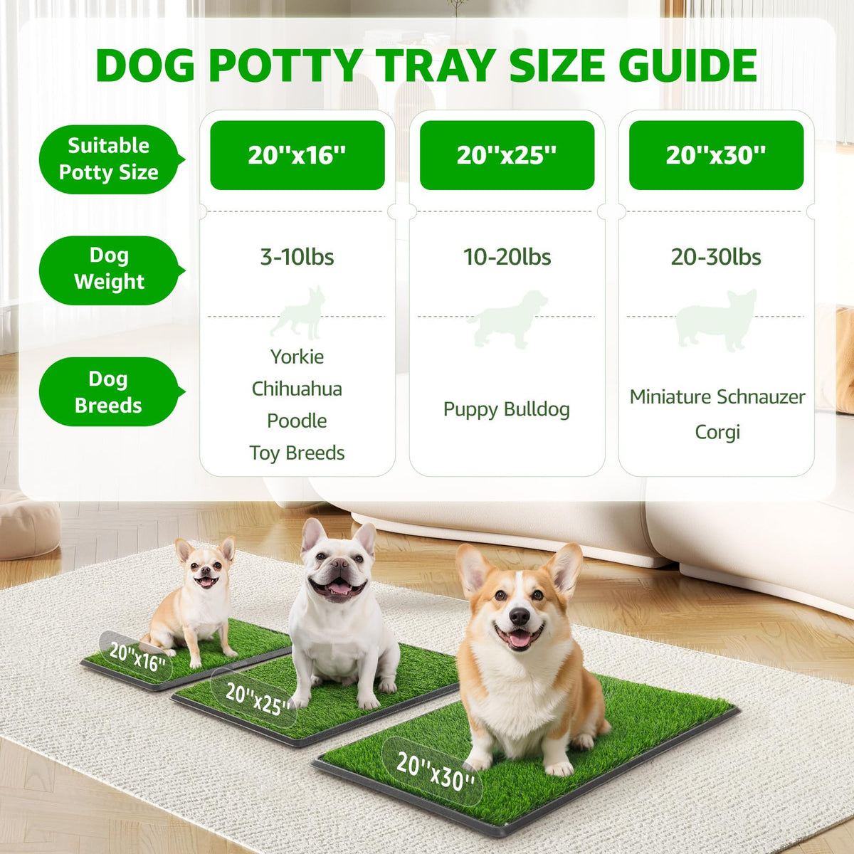 Portable Dog Grass Pad with Tray A57141