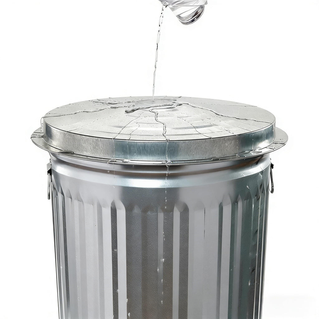 31 Gallon Galvanized Steel Trash Can with Lid X437172