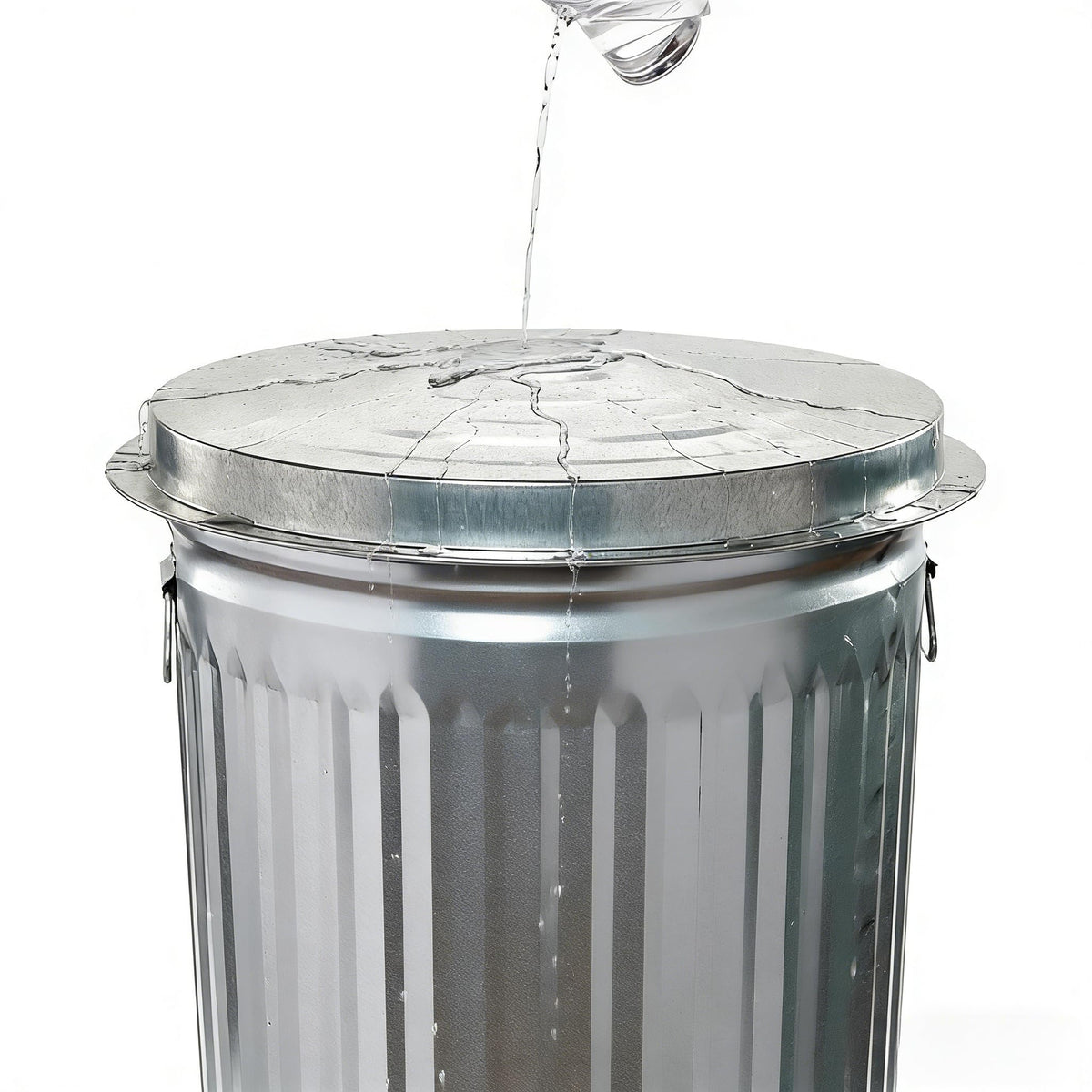 31 Gallon Galvanized Steel Trash Can with Lid X437172