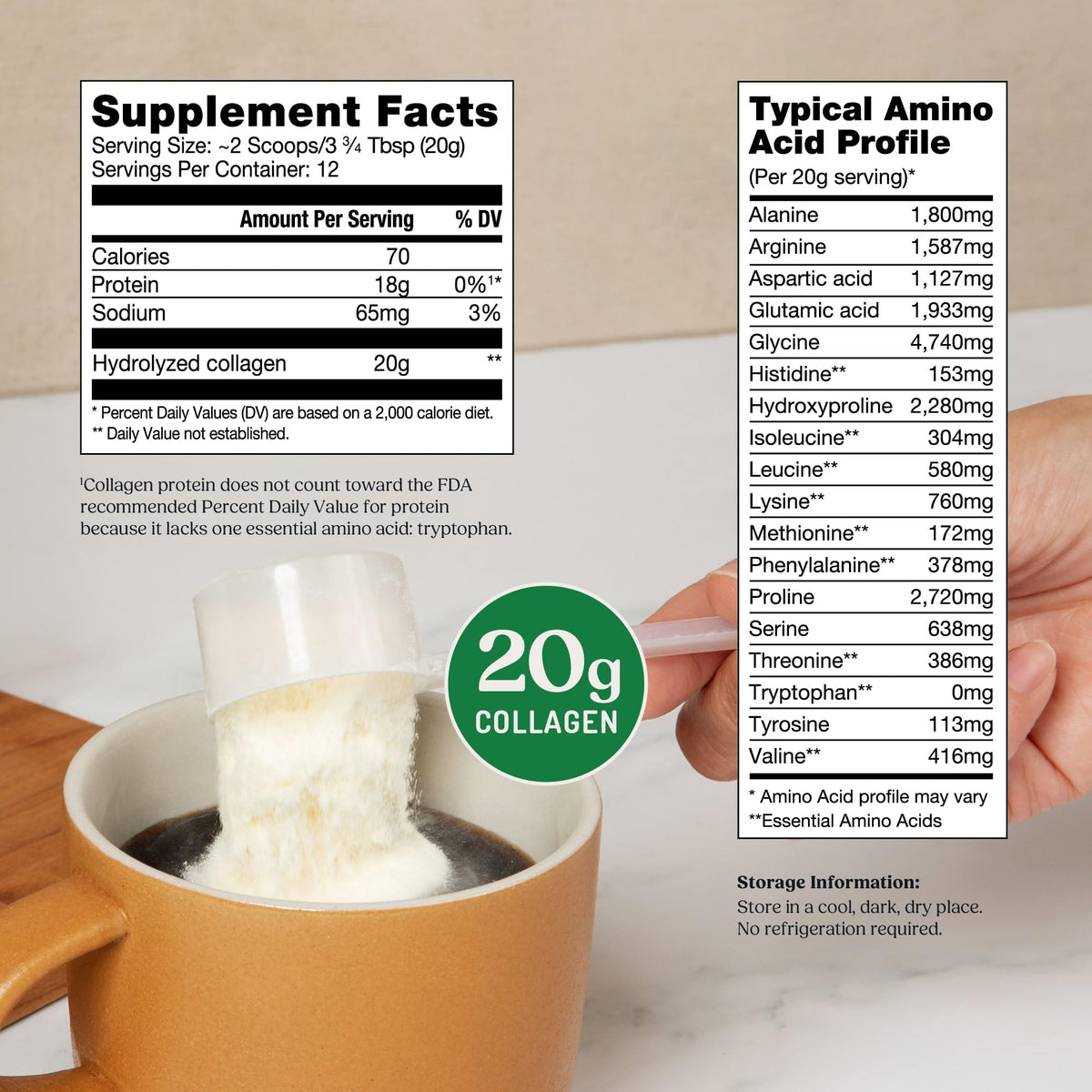 Unflavored Collagen Peptides Powder 8.5 Ounces E4662