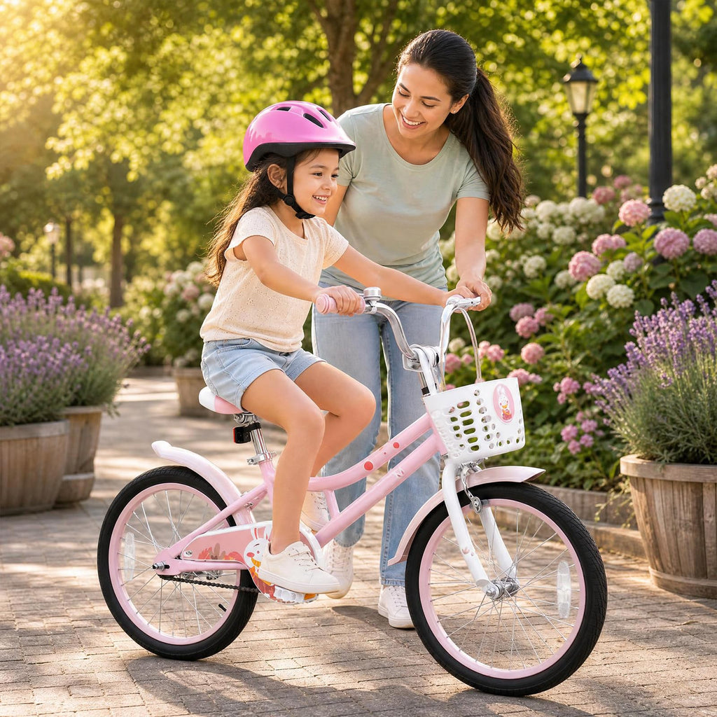18 Inch Girls Bike with Basket W2204
