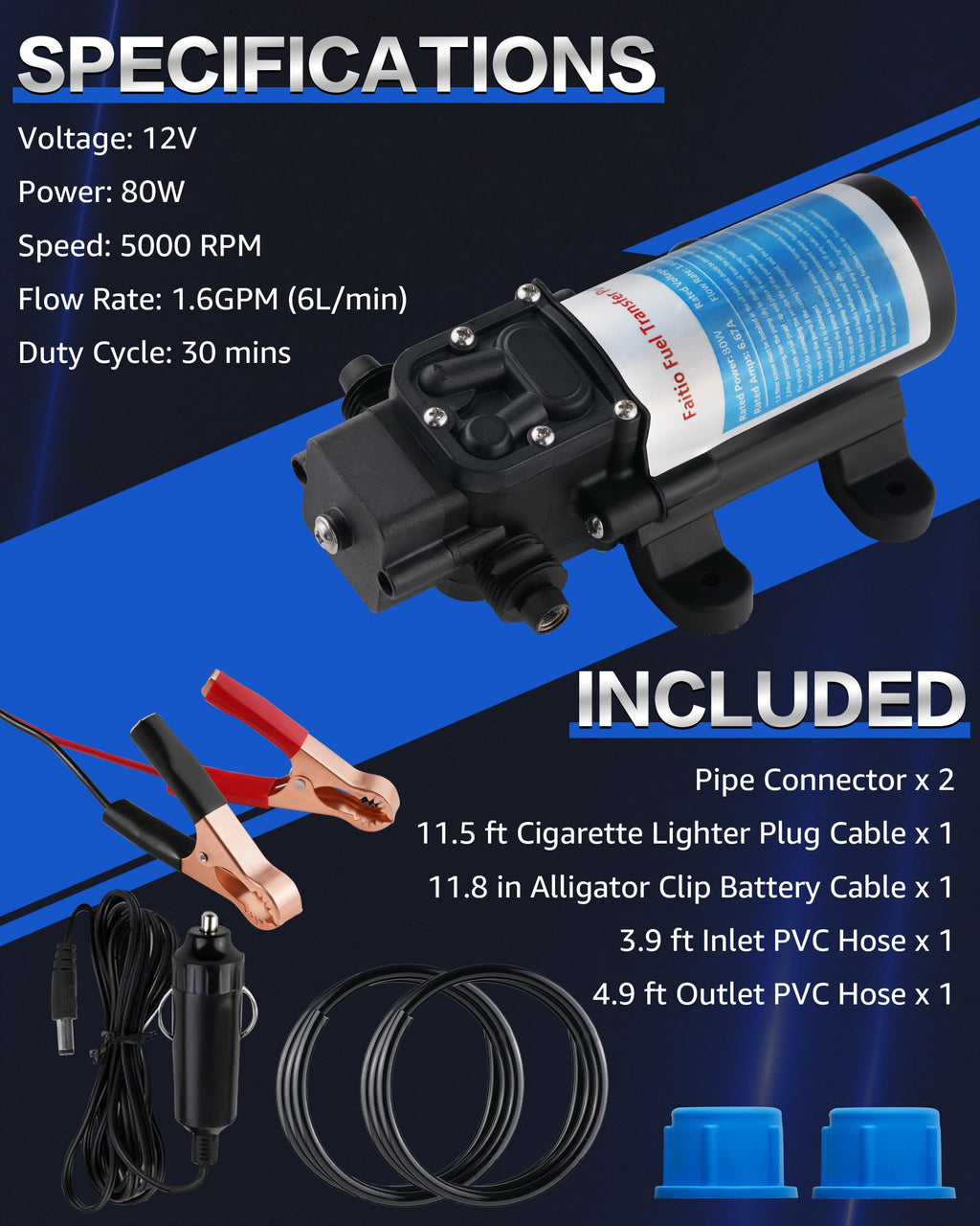 12V Gasoline Transfer Pump Set B2875