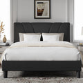 Queen Size Linen Upholstered Bed Frame with Headboard A775