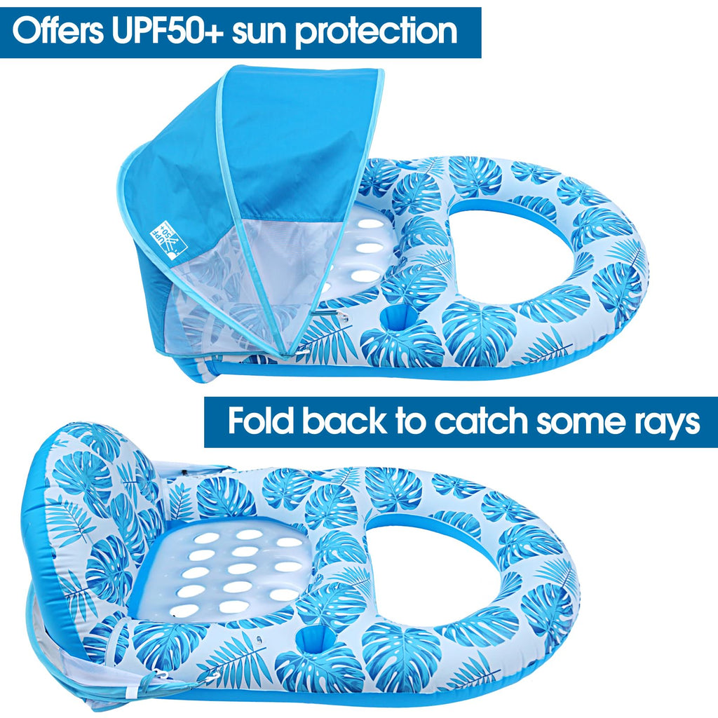 Extra Large Inflatable Pool Lounge Float with Canopy R548