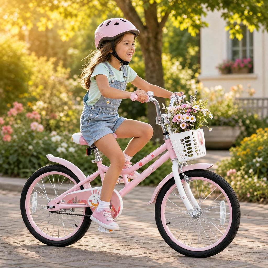 18 Inch Girls Bike with Basket W2204