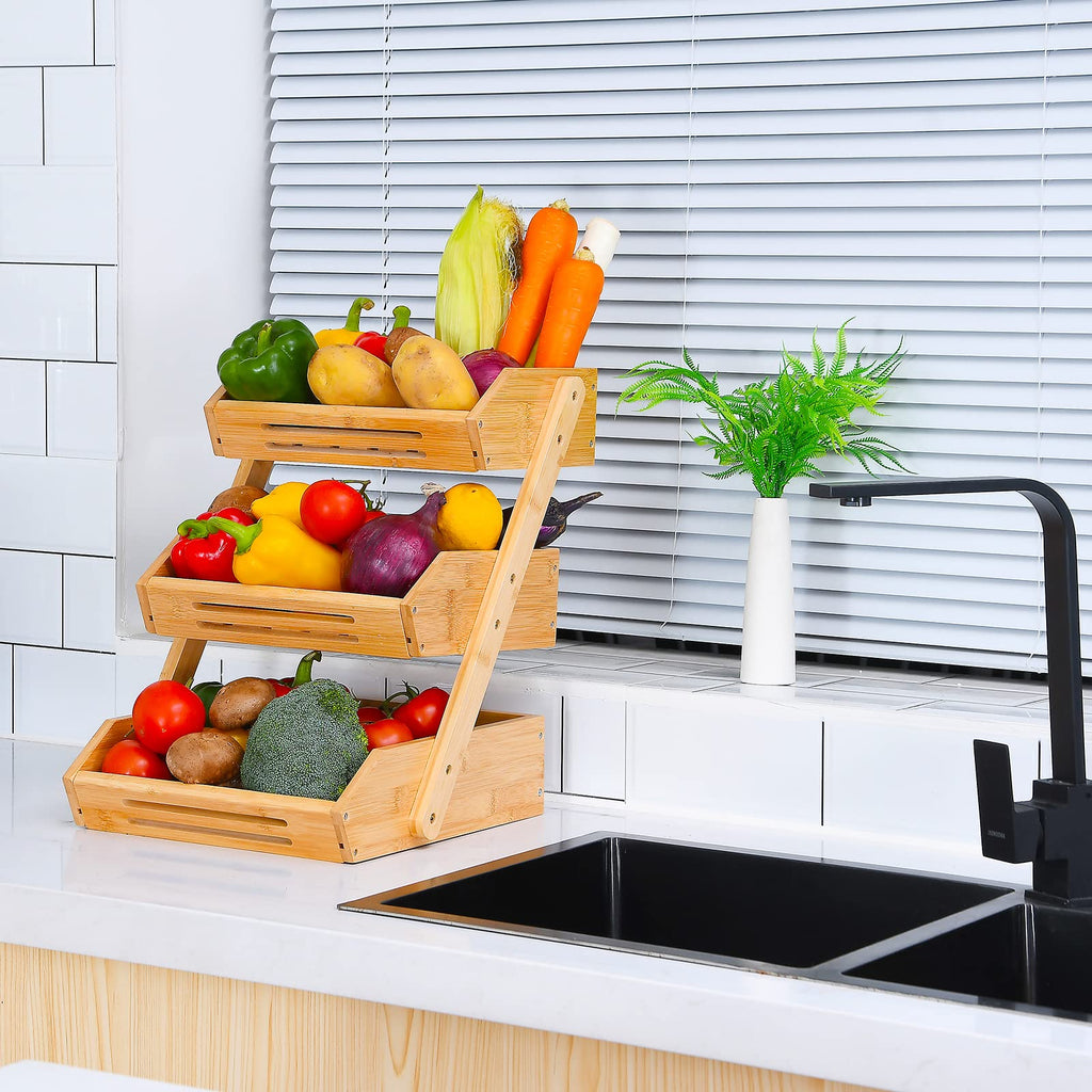3-Tier Bamboo Fruit Basket L87304