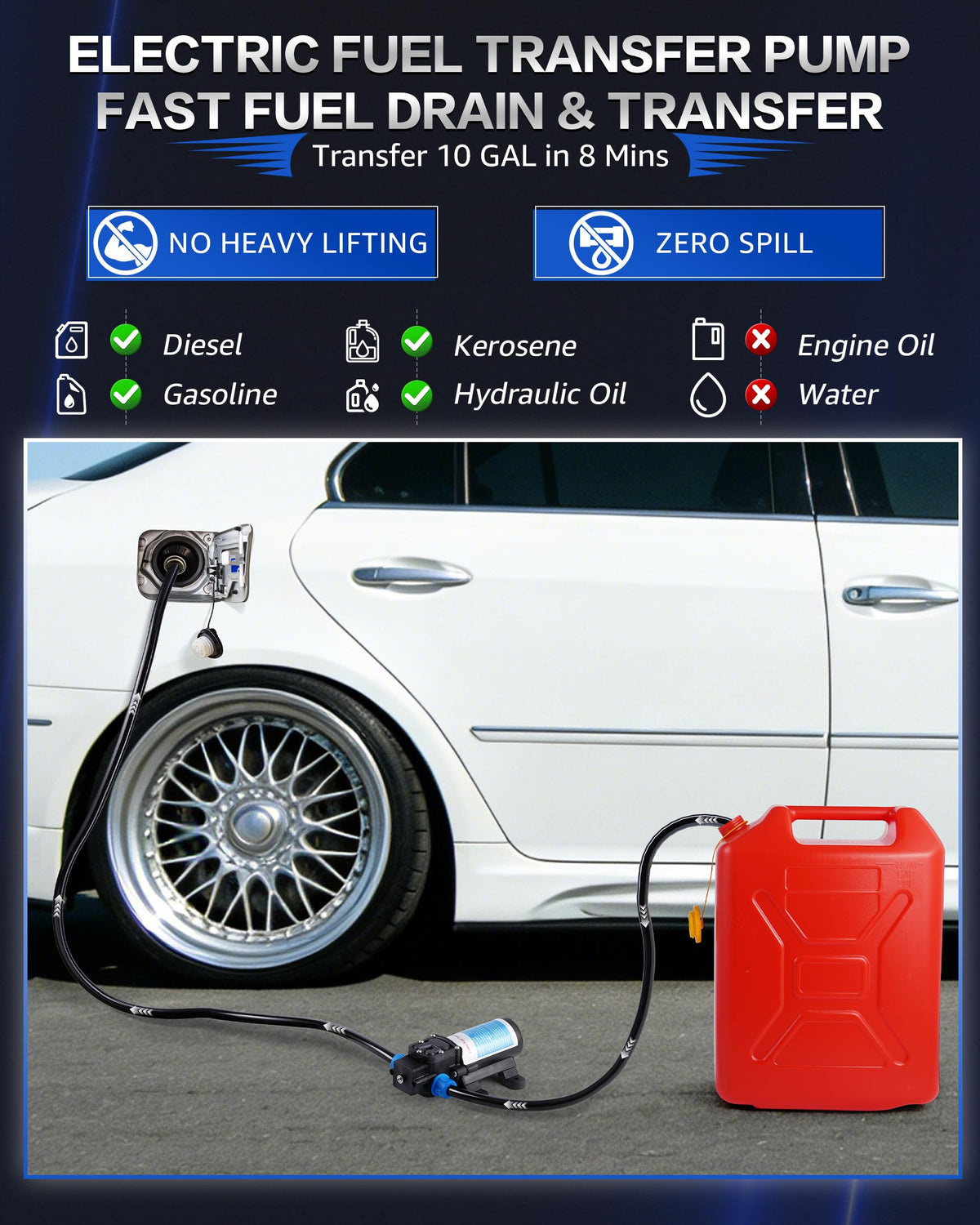 12V Gasoline Transfer Pump Set B2875
