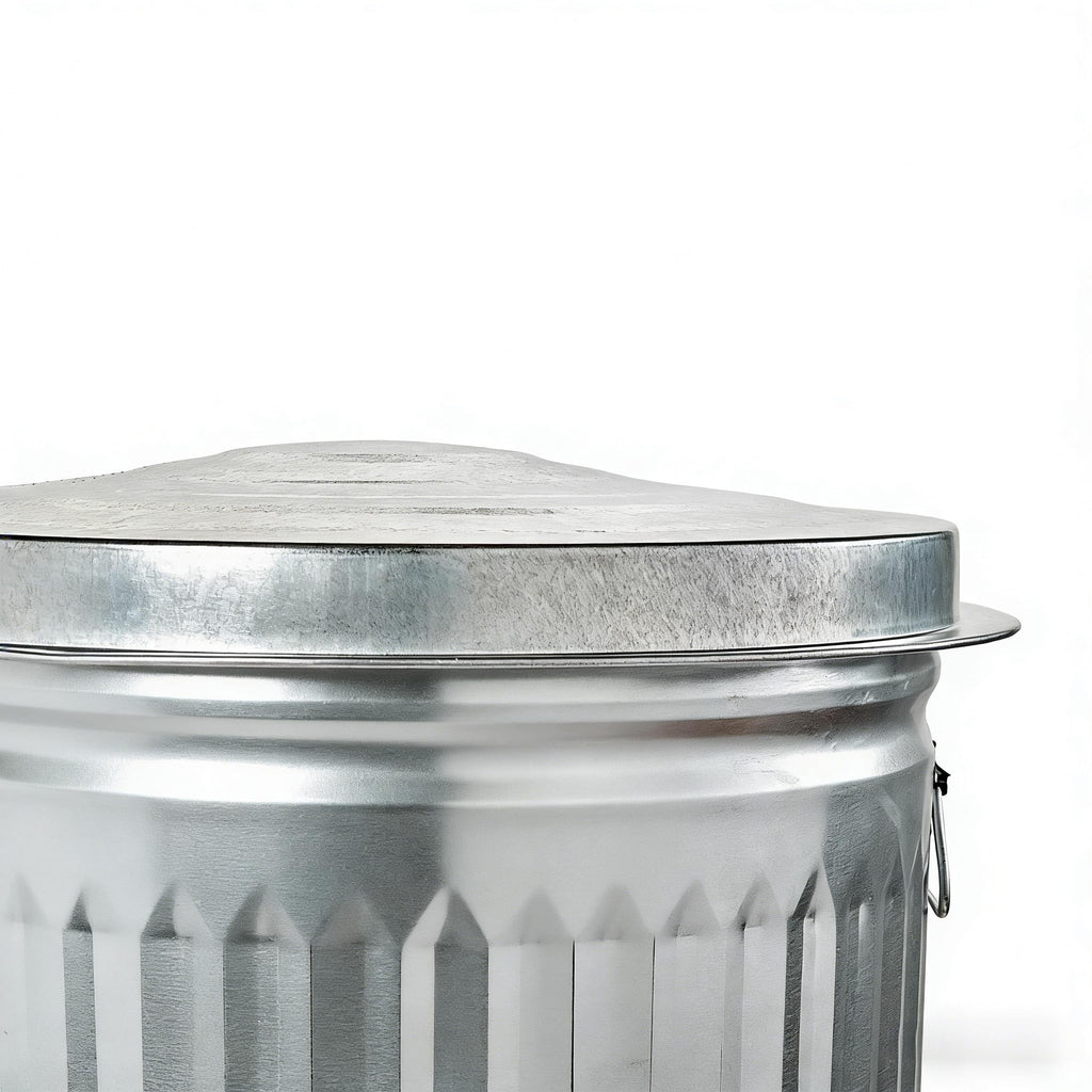 31 Gallon Galvanized Steel Trash Can with Lid X437172