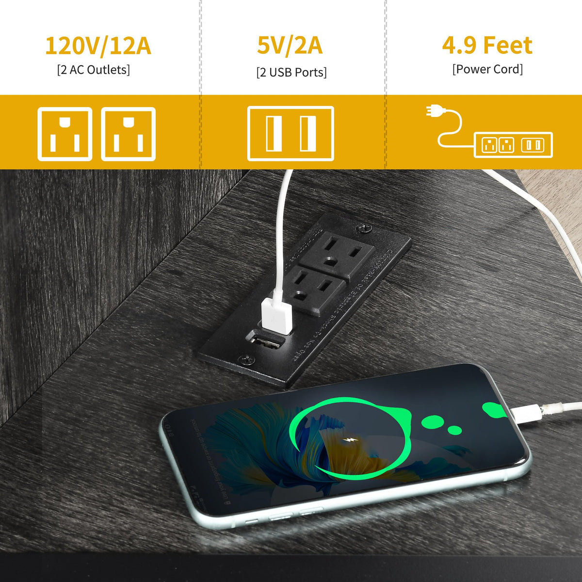 Grey Oak Corner TV Stand K4348