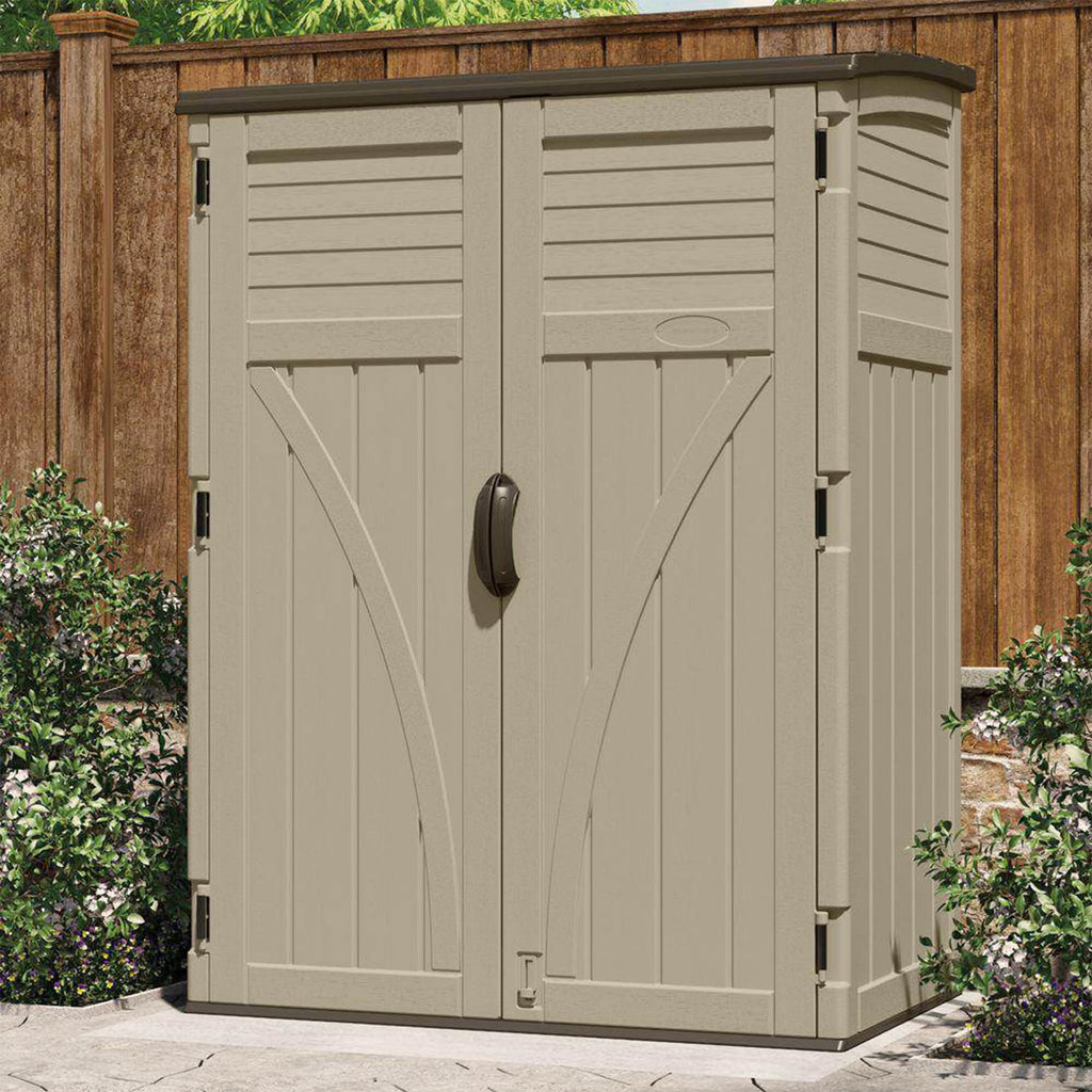 Water Resistant Resin Vertical Outdoor Storage Shed 54 cu. ft. R815