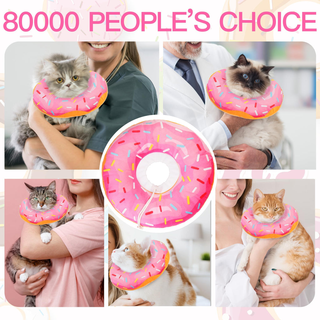 Soft Adjustable Cat Recovery Cone Collar Pink Small T745820
