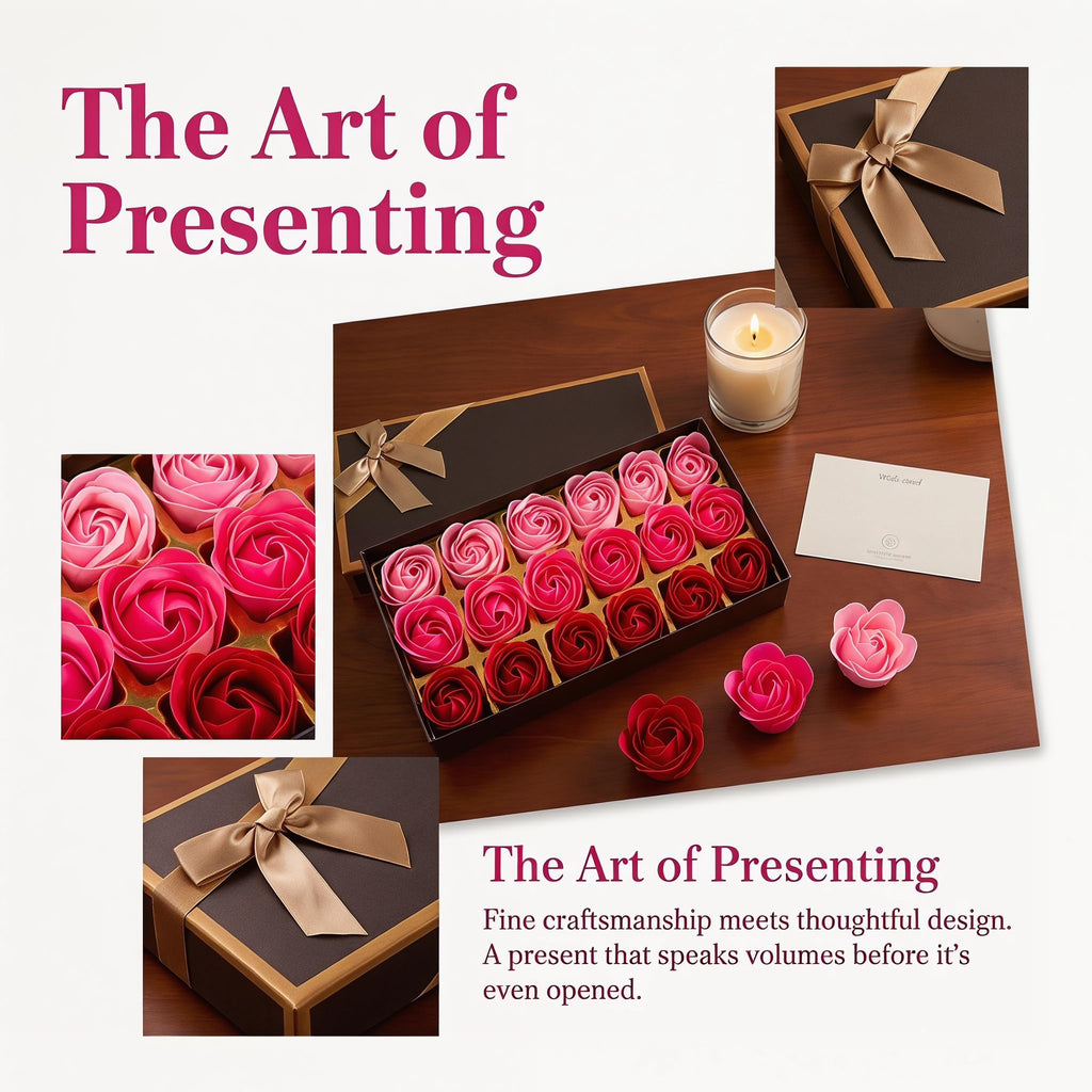 Pink Soap Flower Gift Set S9616